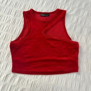 Red Velvet Crop Top